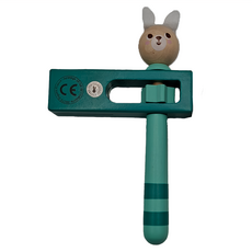 Janod 媽媽法寶 手搖齒木 FSC森林認證木材 2歲以上適用, 1個, 綠色 + 棕色