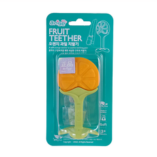 ange 水果寶寶ST固齒器-柳橙, TPR材質, 耐溫-10°C~135°C, 通過ST安全認證, 1個, 3個月以上