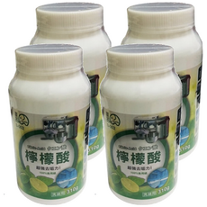 夏和 檸檬酸 超強去垢力！310g 洗滌用, 4瓶