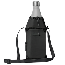 TRAVELON Pi保溫水壺袋 質感黑 可調肩帶 保溫保冷, 1個