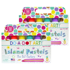 DO-A-DOT ART 點點畫筆 Set 6入 迷你海島色, 適用年齡: 3歲以上, 2盒