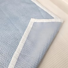 cozamday 涼感夏季泡泡紗薄被, 純藍色