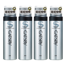 GATSBY 柔軟造型護髮慕絲, 185g, 4瓶