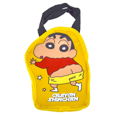 SIMPLE HOUSE 簡單工房 蠟筆小新造型飲料提袋 尺寸:15x23x12cm 材質:外層100%聚酯纖維 內層珍珠棉, 露屁屁 黃色, 1個