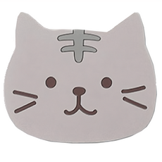 KOUJI 叩吉好物 貓咪杯墊, 灰色, 1組