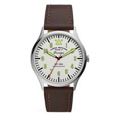 FOSSIL 手錶 FS5610 阿拉伯數字錶盤 白色錶盤 深咖啡色錶帶