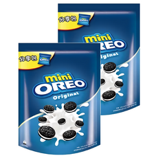 OREO 奧利奧 迷你夾心餅乾 分享包 香草口味 8包入, 163.2g, 2袋