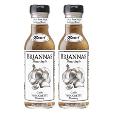 BRIANNAS 大蒜油醋醬 Garlic Vinaigrette Dressing 美國原裝進口 無麩質 無高果糖玉米糖漿, 355ml, 2瓶