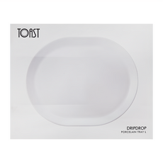 TOAST DRIPDROP 陶瓷托盤, 白色, 1個