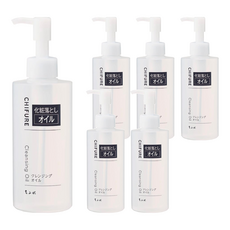 CHIFURE 卸妝油, 迅速徹底溶解睫毛膏等頑妝, 容易沖洗, 浴室手部、臉部濡濕時亦可適用, 220ml, 6瓶