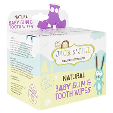 JACK N'JILL 嬰幼兒潔牙 天然棉濕巾, 1盒