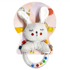 Ocean Baby 聲響豆豆動物手搖鈴 觸覺小兔, 1個
