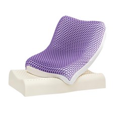 Home of flowers 繁花之家 TPE釋壓乳膠枕頭, 1個, 紫色