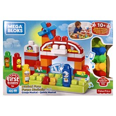 MEGA BLOKS 美高積木 音樂農場 積木遊戲 46塊積木 10+首歌曲和聲音, 1盒