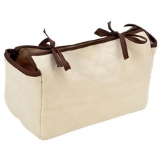 KEYTOSS 詰朵斯 綁帶式面紙套 - 菱格車工 原棉縫製 雙層厚織隔熱棉填充 台灣製造 米色, 綁帶式 米色, 1個