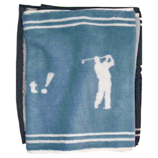 DASING 達興 提花寬版運動毛巾 2入套裝 34x100cm, 藍色 + 白色, 1組