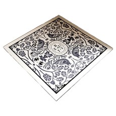 iSFun 洗衣機配件 防曬防塵吸水珪藻土纖維軟橡膠墊, 60 x 60cm, 1個, 青花藍