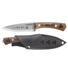 CONDOR Tool&Knife 直刀DRUID德魯伊1095高碳鋼核桃木握柄 附皮鞘, 核桃木, 1支