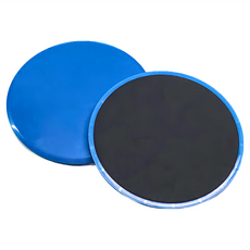 LEADER X 健身瑜珈滑步圓盤 2個 體積輕巧 ABS工程塑料材質平滑耐磨, 藍色, 1組, 17.8 x 17.8 x 0.5cm