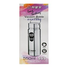 HouseKeeper 妙管家 長效真空運動瓶, 銀色, 550ml, 1個