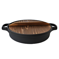 OIGEN 及源鑄造 附蓋壽喜餃子兼用鍋 26 x 6.2cm, 26cm, 黑色, 1個