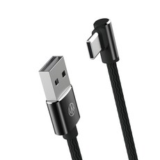 Meet Mind 二代L型編織手遊線 Type-C OU-0003, 1.2m, 黑色, 1條