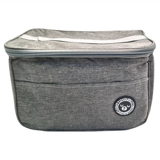 方形保溫便當袋, 灰色, 2個