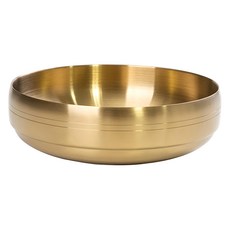 Kitchen-Art 錦上添花鈦塗層不鏽鋼雙層淺碗 21cm, 1個, 金色