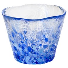 津輕 手作雲海清酒杯 50ml, 透明/藍色, 1個