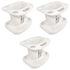 inomata牙刷牙膏收納架, 聚丙烯塑膠耐熱120℃, 耐冷-20℃, 日本製, White, 3個