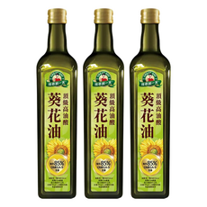 得意的一天 頂級高油酸葵花油, 富含維生素E，無添加物，適合高溫烹調, 750ml, 3瓶