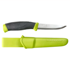 MORAKNIV 瑞典莫拉刀 Companion 不鏽鋼刀 Mor14074 10.4cm Friction Grip, 橄欖綠色柄鞘, 1支