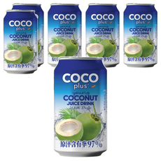 Sagiko Cocoplus 椰子水 含果肉 320ml 清涼解渴 夏日必備, 6罐