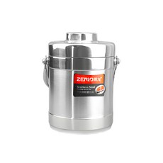 ZENLO 震龍 大容量真空保溫飯盒 加大容量 優質不鏽鋼材質 持久保溫, 1.6L, 1個, Silver