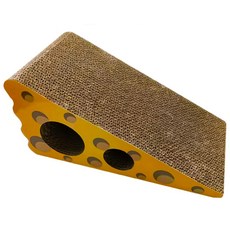 MDOBI 摩多比 乳酪造型貓抓板, 平台造型設計 附貓草, 40*20*19.5cm, 1個, 混合色