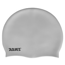 AOLIKES 奧力克斯 成人泳帽 YM-5010 灰色 均碼 男女通用, 1個