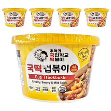 COOK-TOK 辣炒年糕 甜辣奶油白醬風味 杯裝, 140g, 5個