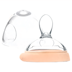 haakaa 第三代配件 輔食匙3件組 - 矽膠材質, 耐熱耐冷, 粉膚色, 1組