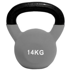 AD-ROCKET 頂級鑄鐵壺鈴 KettleBell 重訓健身訓練家用器材, 灰色, 14kg, 1個