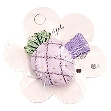 SY(童)造型鳳梨髮夾 穩固不滑落 寶貝時尚配件, 鳳梨紫, 1入