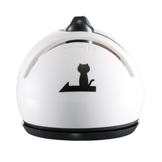 日本KAI 貓咪球型磨刀器 ABS塑膠耐熱80度, 貓咪 白色 + 黑色, 1個