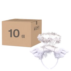 天使頭箍 10個, 白色, 1組