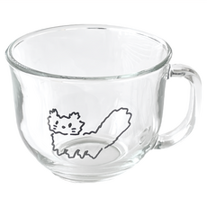 HOOKKA HOOKKA STUDIO 驚嚇小貓咪 麥片杯 透明 470毫升, 1個