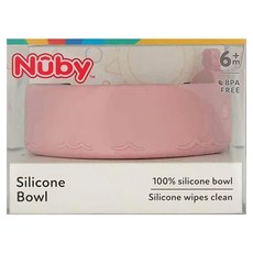 Nuby 矽膠大口徑餐碗, 鯨魚粉, 1個