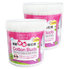 CHICOLEO 奇格利爾 卸妝棉花棒 100%純棉, 200支, 2罐