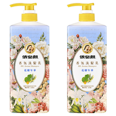 依必朗 香氛洗髮乳 花樣年華 積雪草精華 馬尾草萃取 清新香水調 850ml, 2瓶
