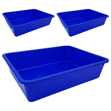 百貨King 450密林 置物 收納籃 藍色 整理籃 儲物籃 (0L~50L)台灣製 免組裝, 43.5 x 33.5 x 11.5cm, 3個