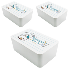 收納王妃 TSUM 濕紙巾盒, 藍線唐老鴨, 3個