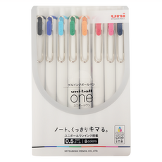 Uni 三菱 ball ONE 自動鋼珠筆8色組, 0.5mm, UMN-S-05, 1組