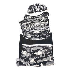 Summer love 夏之戀 大女衝浪裝二件式 迷彩 2L, 灰色 + 黑色